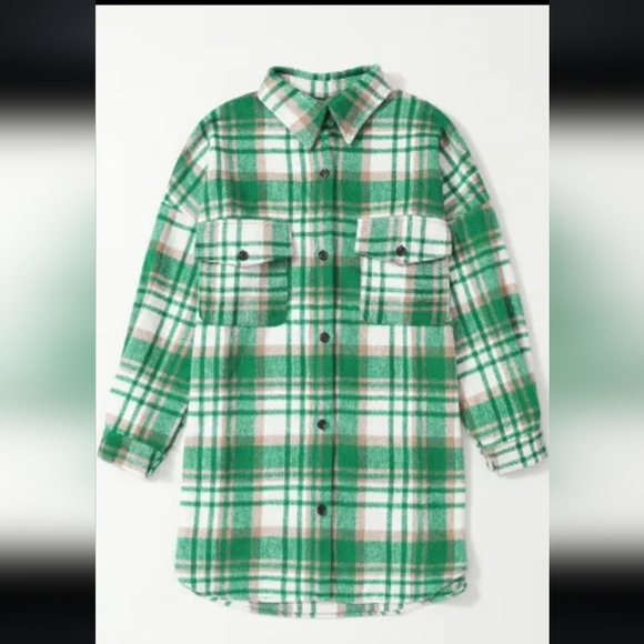 New Green Plaid shacket - Picture 12 of 17